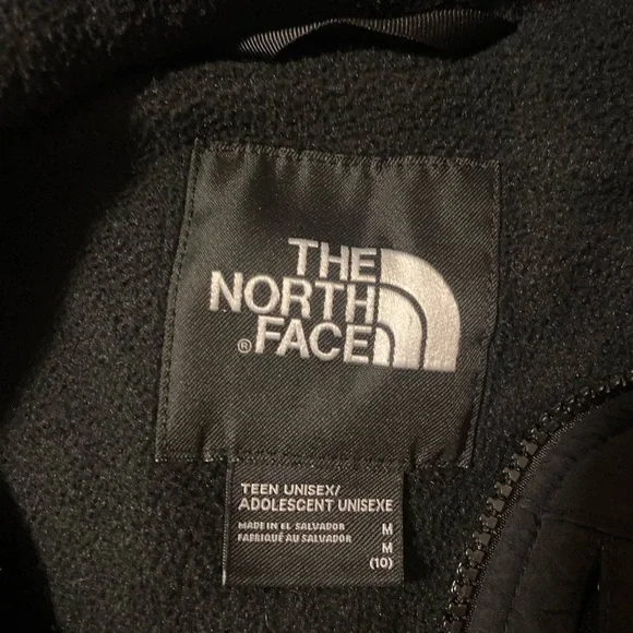 North Face Black Denali Teens Jacket